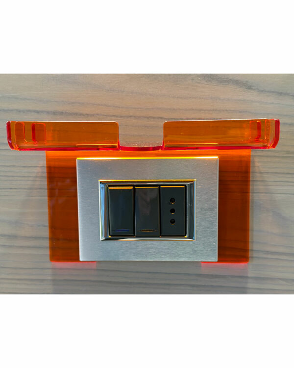 shelfy-a supporto smartphone telefoni plexiglas arancio portaoggetti