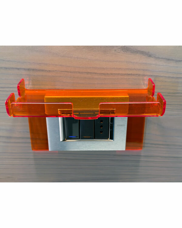 shelfy-a supporto smartphone telefoni plexiglas arancio portaoggetti