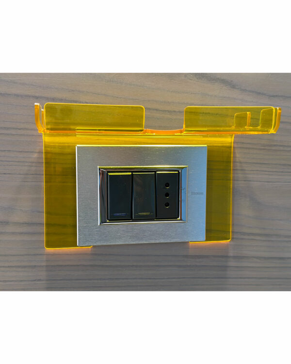 shelfy-g supporto smartphone telefoni plexiglas giallo portaoggetti