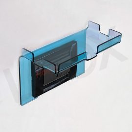 shelfy-c supporto smartphone telefoni plexiglas celeste portaoggetti