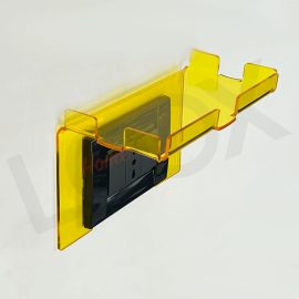 shelfy-g supporto smartphone telefoni plexiglas giallo portaoggetti